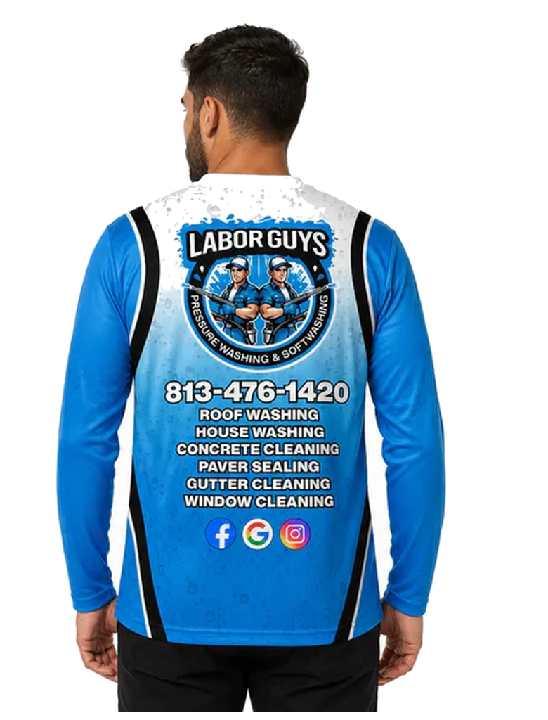 Custom Long Sleeve V Neck Tee