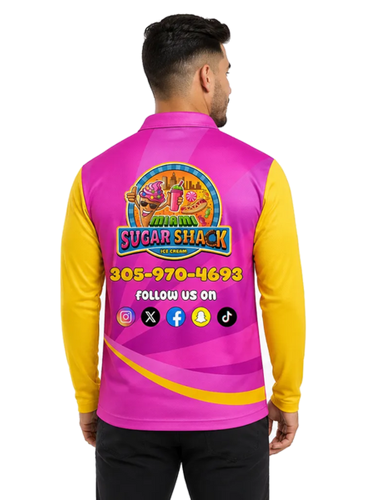 Custom Long Sleeve Zippered Polo