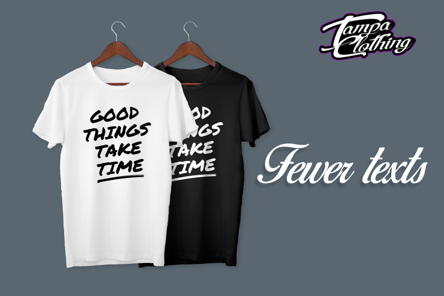 Fewer Texts | company shirt designs