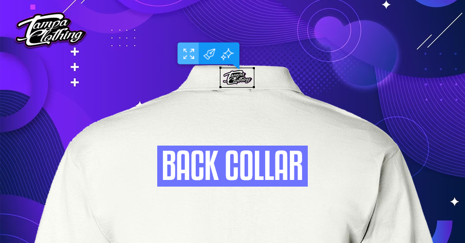 back collar logo placement